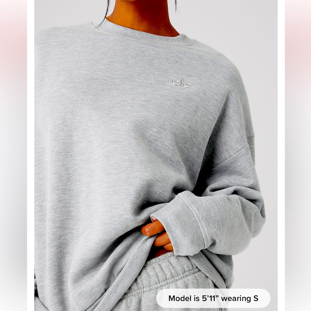 Alo light gray crew neck used